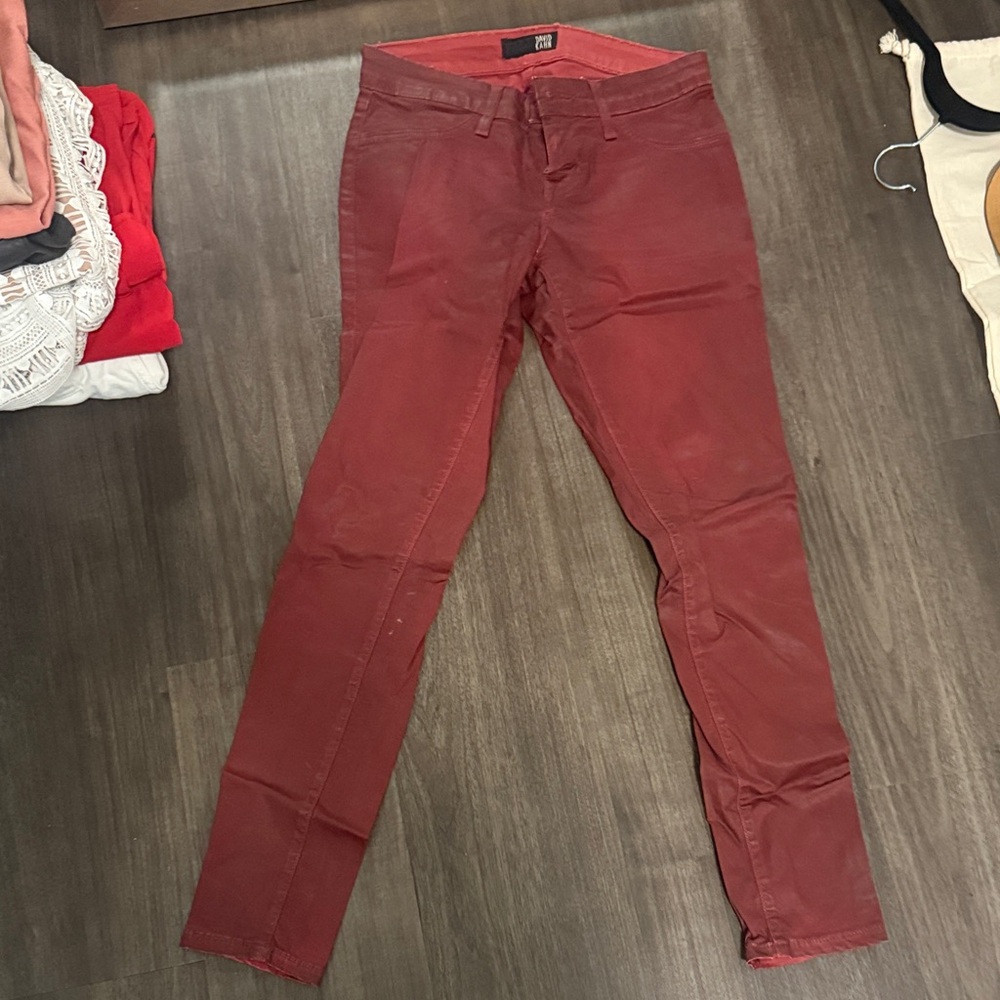 Red Slim Fit Pants
